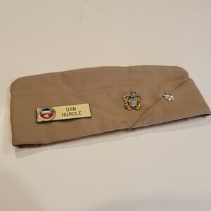 Vintage US Navy Garrion Hat with pins